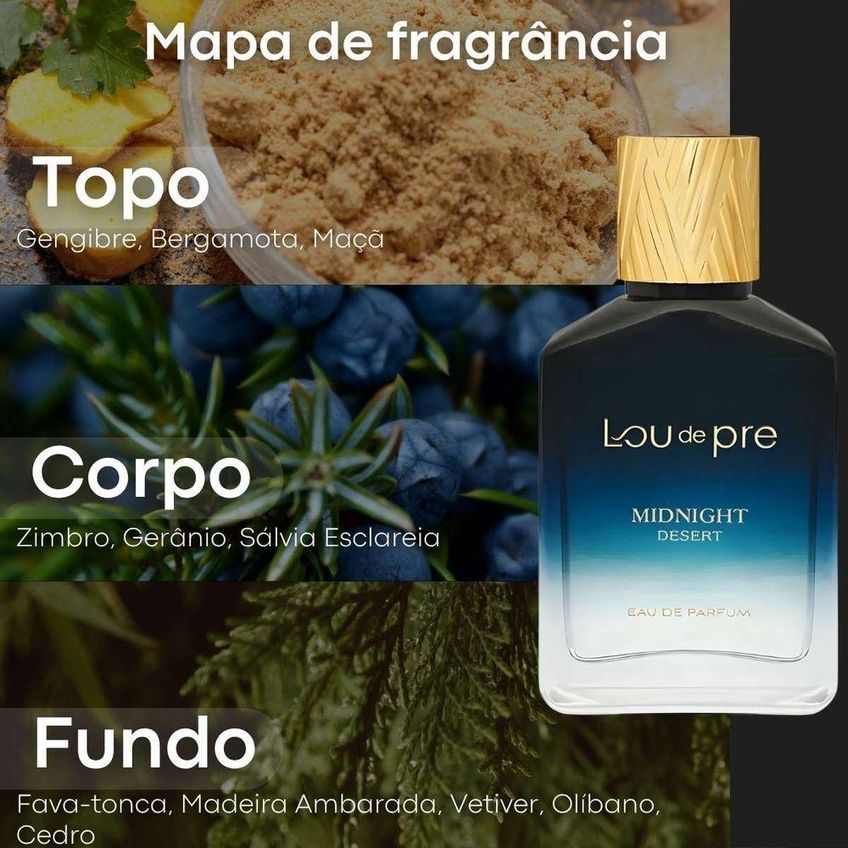 Perfume Masculino Lou De Pre Midnight Desert Eau De Parfum 90ml La Rive - imagem 5