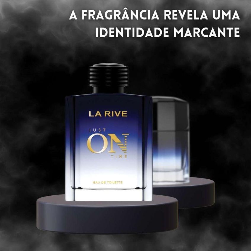 Perfume Just On Time Masculino Eau De Toilette 100ml La Rive Amadeirado Aromático - imagem 3
