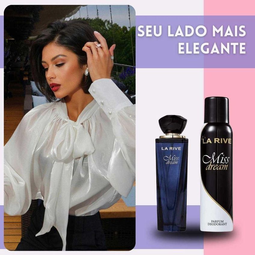 Perfume Kit La Rive Miss Dream Feminino Eau De Parfum Floral Âmbar 100ml + 150ml - imagem 3