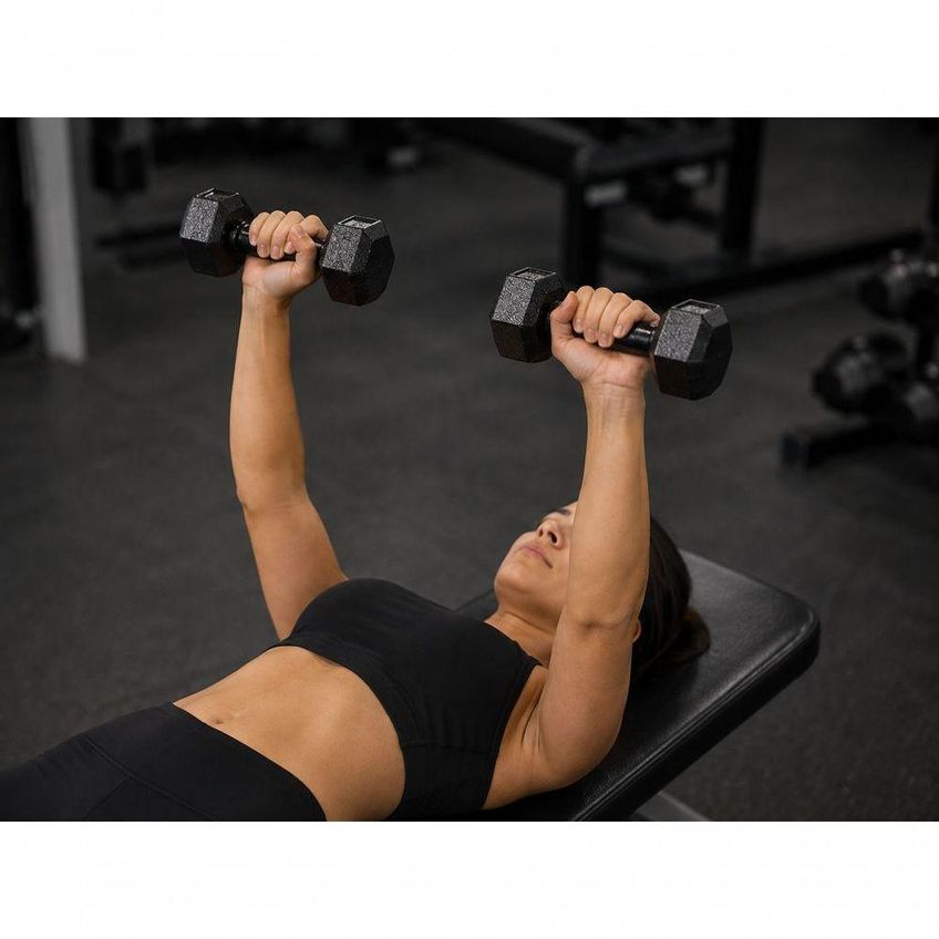 Halter Sextavado 3kg Pintado Cabo Anatômico Preto Iniciativa Fitness - imagem 5