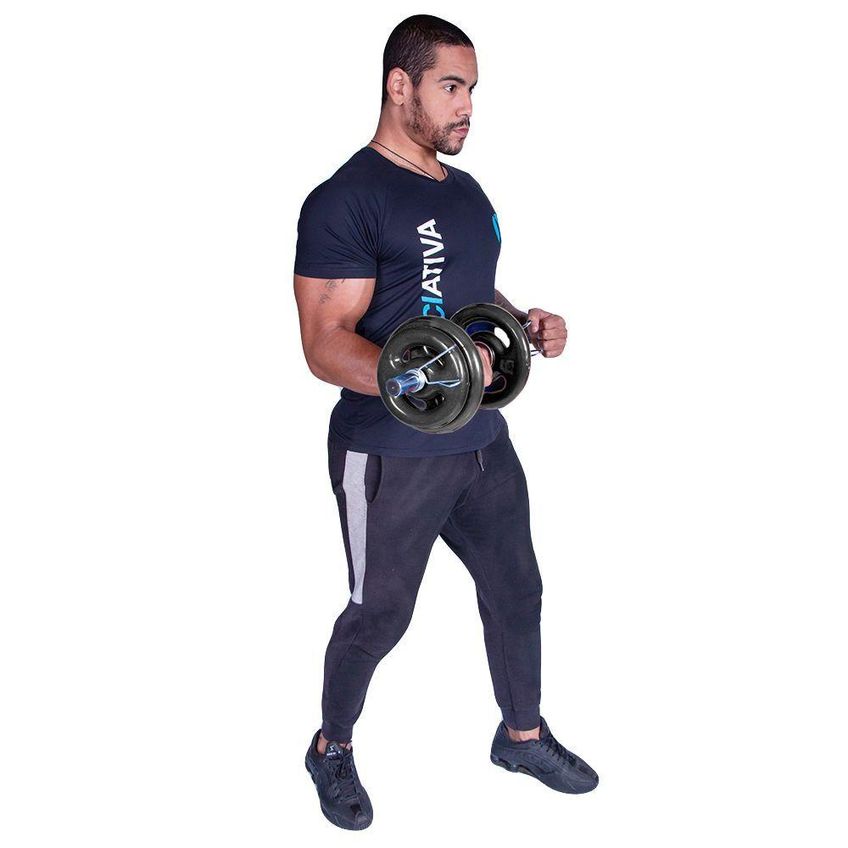 Anilha Revestida 1kg Fortalecimento Muscular Revestimento PVC Iniciativa Fitness - imagem 4