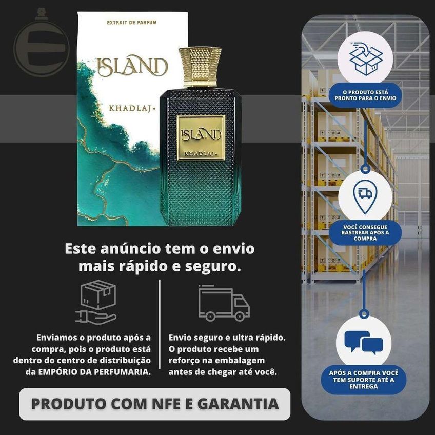Perfume Khadlaj Island Extrait De Parfum Unissex Oriental Floral 100ml - imagem 4