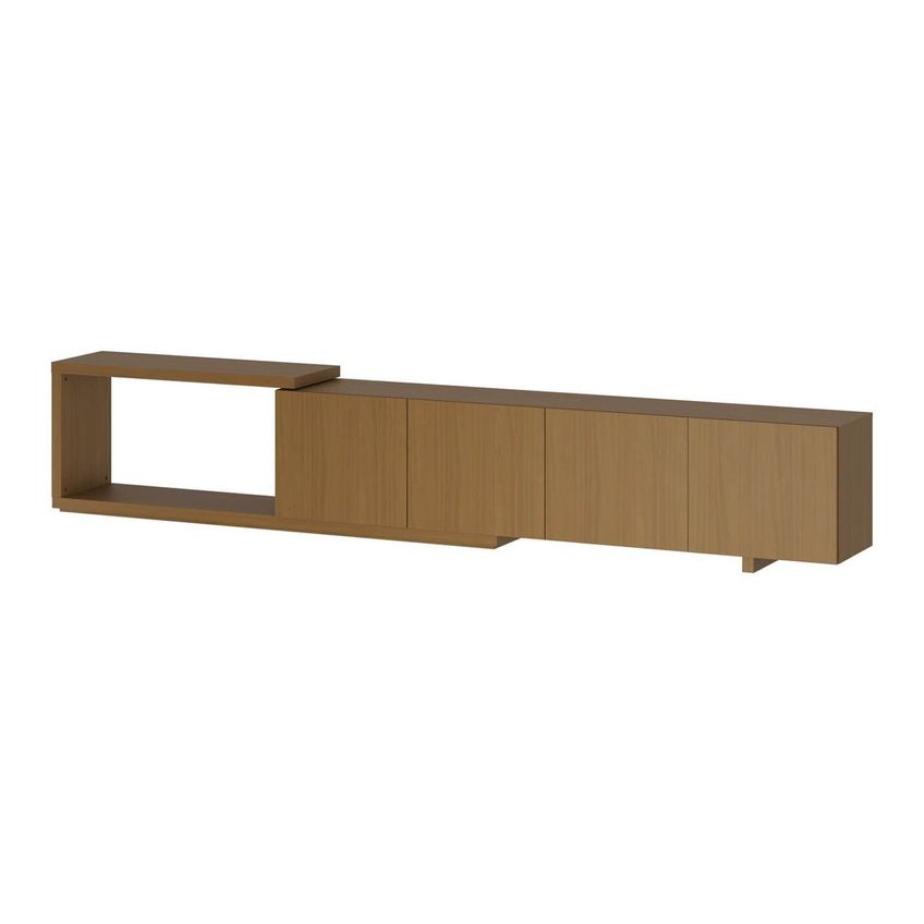 Rack Extensível Para TV Até 75 Polegadas 300x56cm Aruá Cabecasa Madeira Originals Marrom Jatobá Jatoba - imagem 3