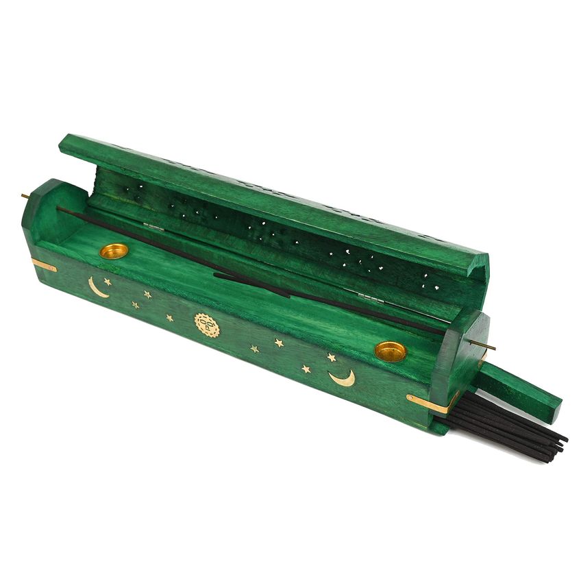 Porta-incenso Estilo Caixão - 2 Unidades - Verde - imagem 3