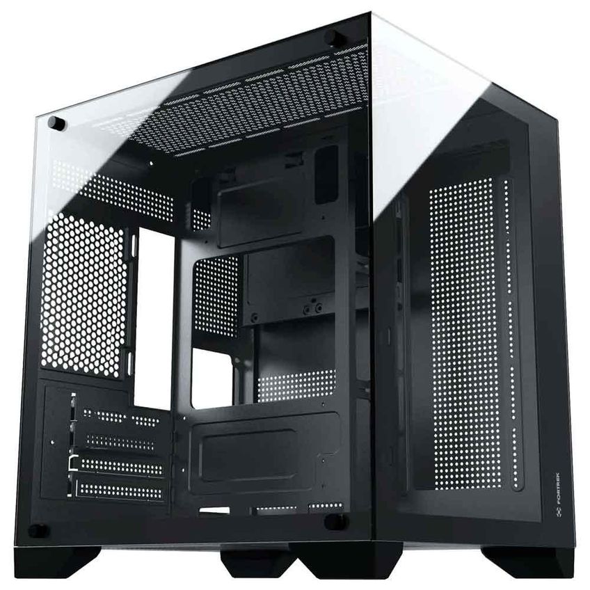 Gabinete Gamer Aquario Clarity Preto Lateral Vidro Fortrek - imagem 3