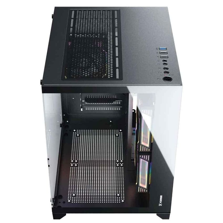 Gabinete Gamer Aquario Clarity Preto Lateral Vidro Fortrek - imagem 5