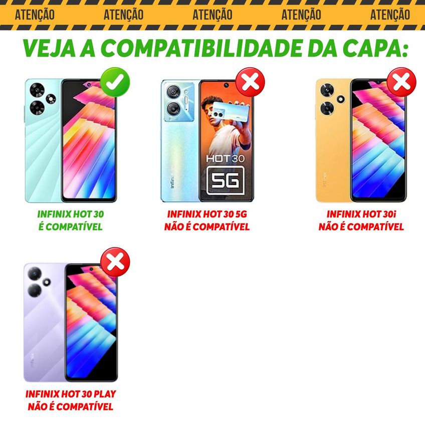 Capa Militar Para Infinix Hot 30 Capinha Case Protetora Anti Impacto Queda Armadura Resistente - imagem 3