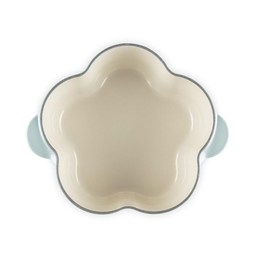 Panela Floral Le Creuset Tradition 20cm Em Ferro Fundido Sea Salt - imagem 4
