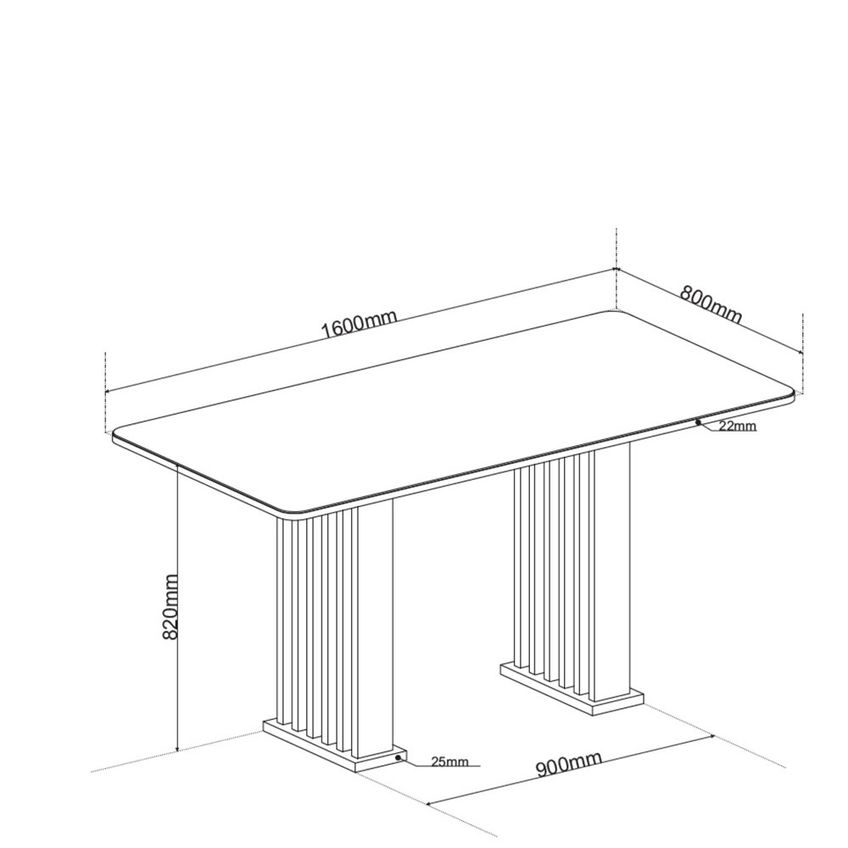 Conjunto Sala De Jantar Mesa 160cm Com Tampo De Vidro Livorno Com 6 Cadeiras Sarah Viero - imagem 3