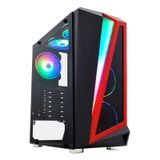 Gabinete Gamer K-Mex Hawk 3 Led Rgb Painel Sem Fonte