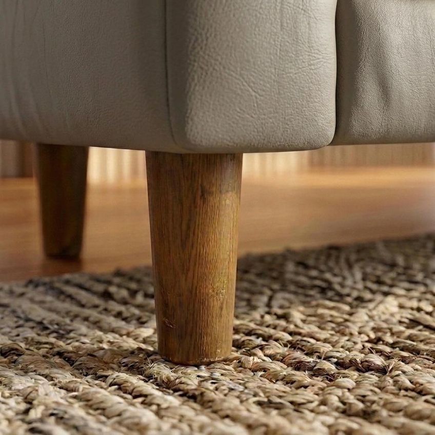 Poltrona Namoradeira 2 Lugares Aura Corino Conforto Marrom 120cm Milani Movelaria - imagem 5