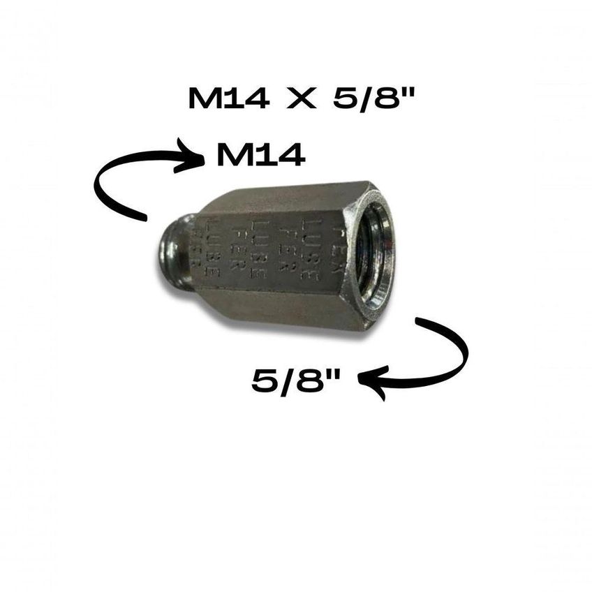 Kit 2 Adaptador Prolongador Para Boina Politriz Lixadeira Rosca Macho 5/8 E Femea 14mm - imagem 3