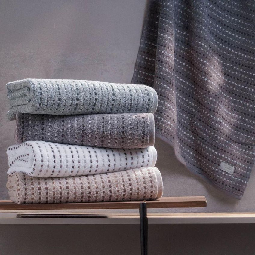 Toalha Banhão Matrix Zero Torção 80x150cm 100% Algodão 500g-m Cinza Soft Tessi - imagem 4