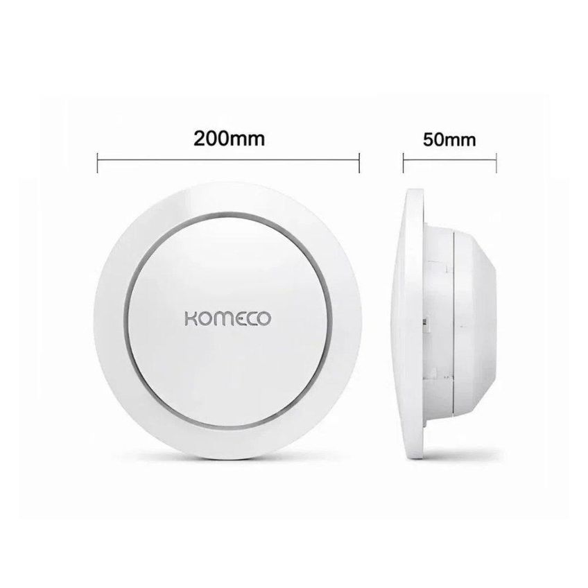 Kit 2 Exaustor De Ar Banheiro Koea 100mm Bivolt Circular Branco Komeco - imagem 5
