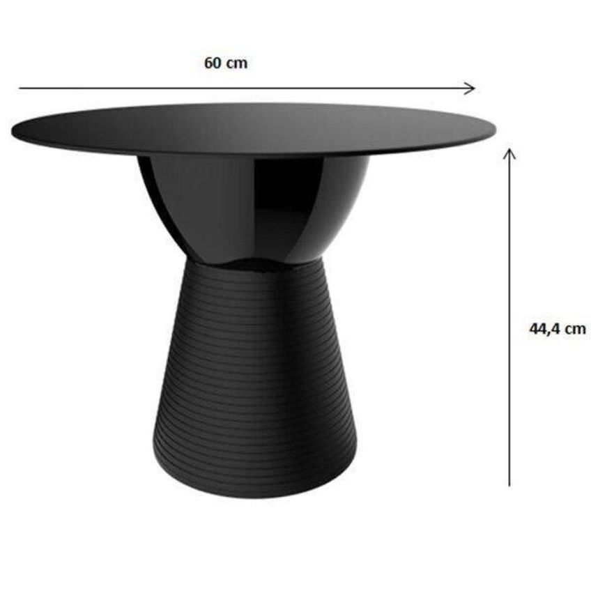 Mesa Lateral De Apoio Sili Im In Redonda Polipropileno 60cm Branco - imagem 3