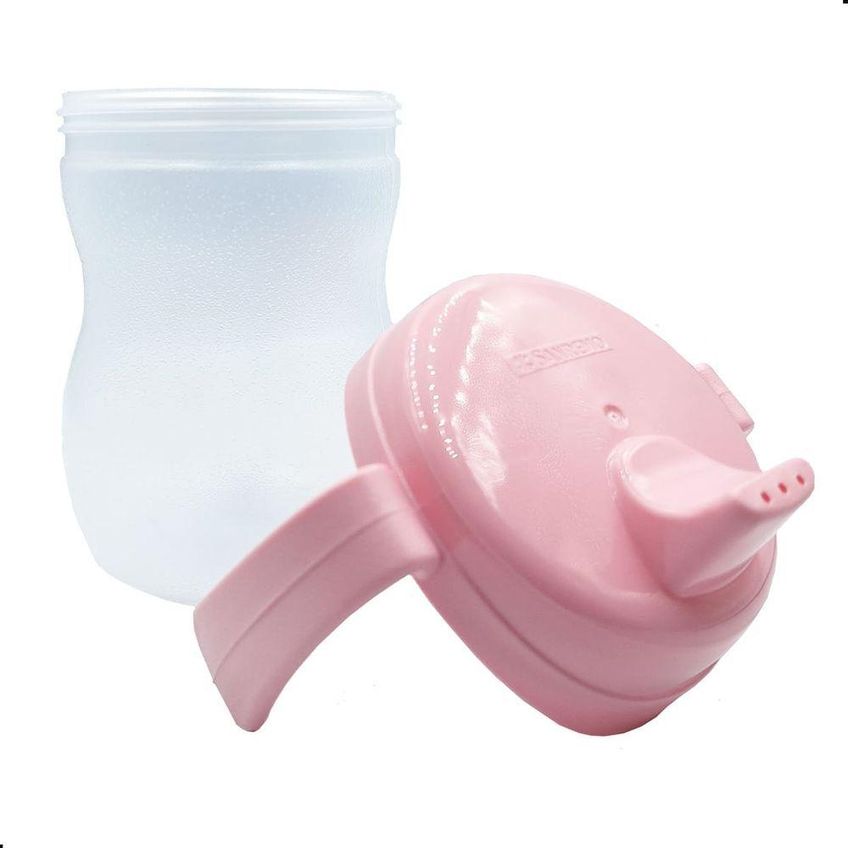 Copo Infantil Com Bico E Alça Baby 310ml Plástico Livre De Bpa Rosa Sanremo - imagem 4