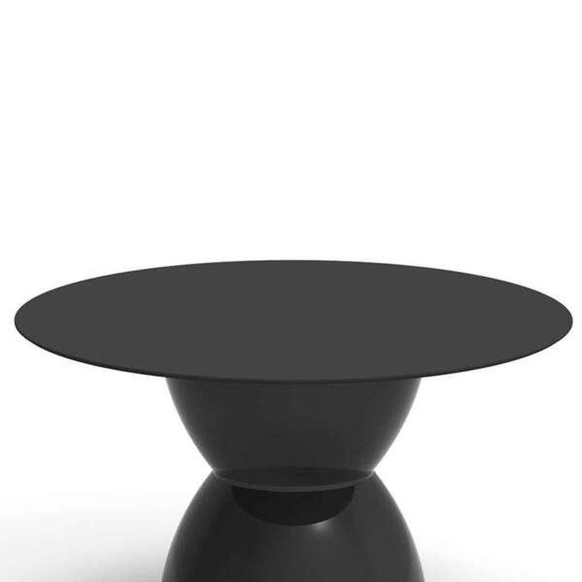 Mesa Lateral Apoio Hydro Redonda Plástico Polipropileno Preto Área Externa E Interna 60cm I'm In - imagem 3