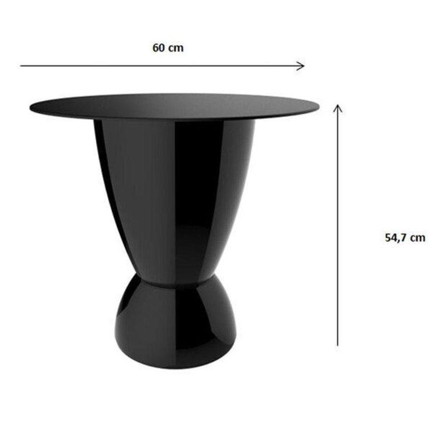 Mesa Lateral Apoio Argo Im In Redonda Polipropileno 60cm Preto IM IN HOME - imagem 2