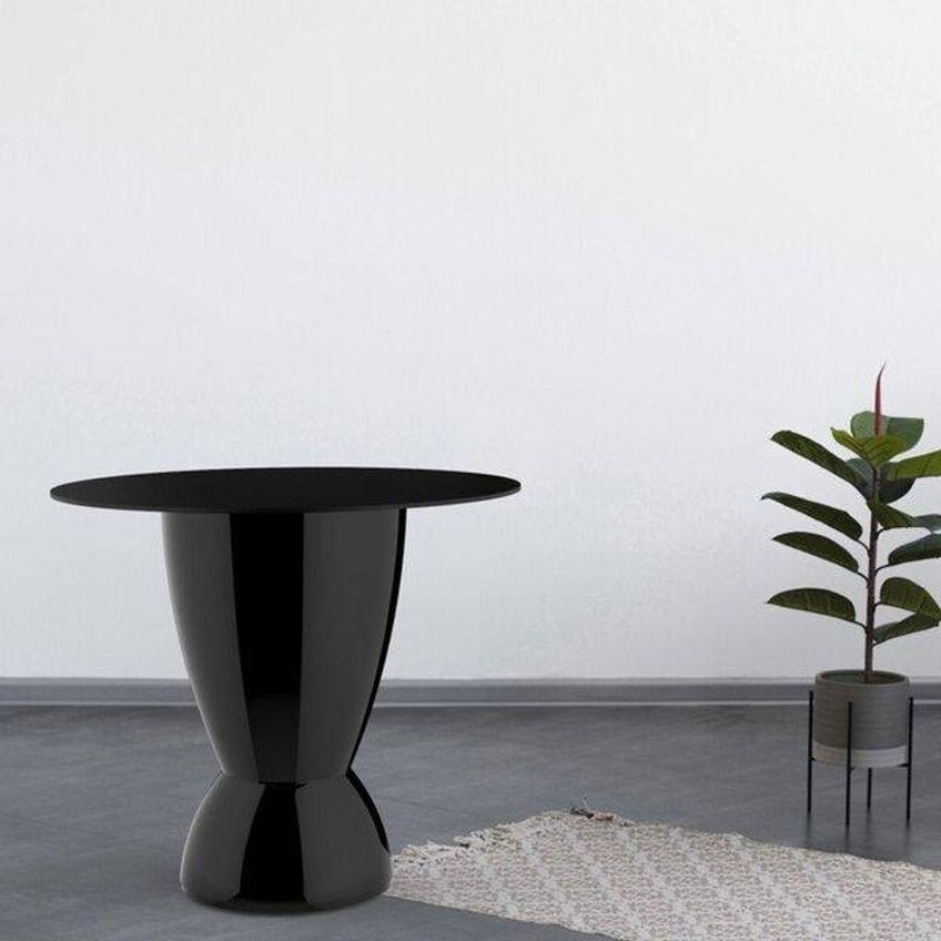Mesa Lateral Apoio Argo Im In Redonda Polipropileno 60cm Preto IM IN HOME - imagem 3
