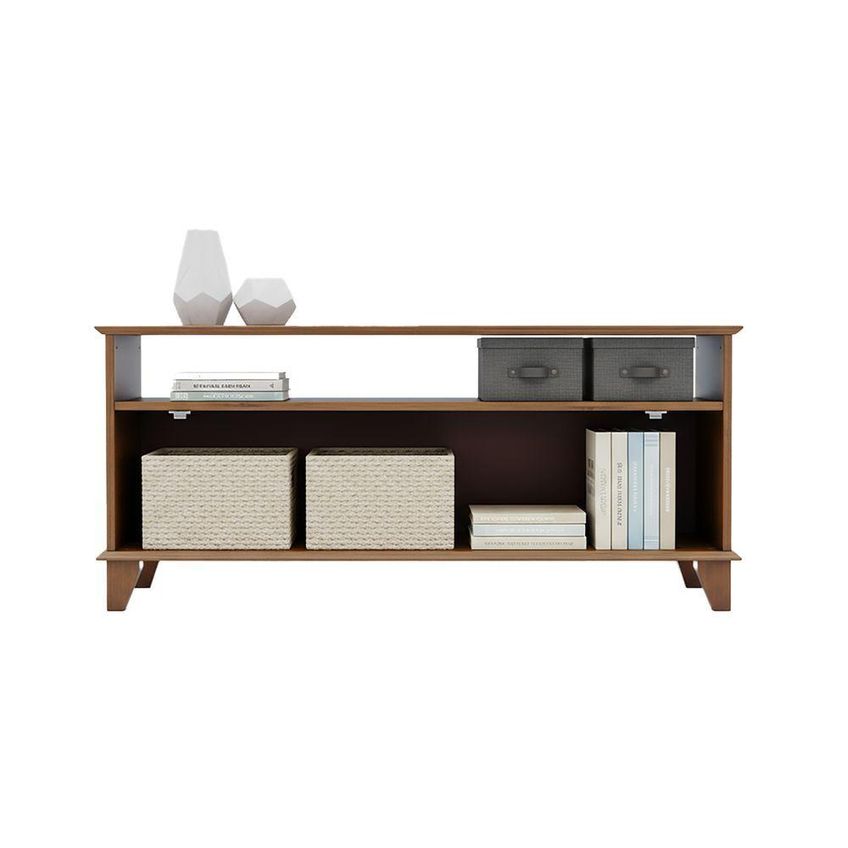 Rack Para TV Lux 55" 122cm Madeira Maciça Porta Tramada Ipê Móveis Retrô - imagem 3