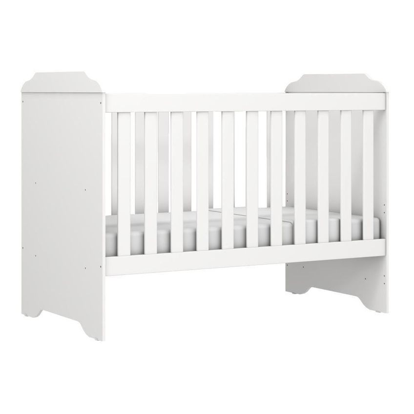 Berço Americano Mini Cama Mel Com Guarda Roupa Infantil Vittoria MDF Branco Albatroz Móveis - imagem 3