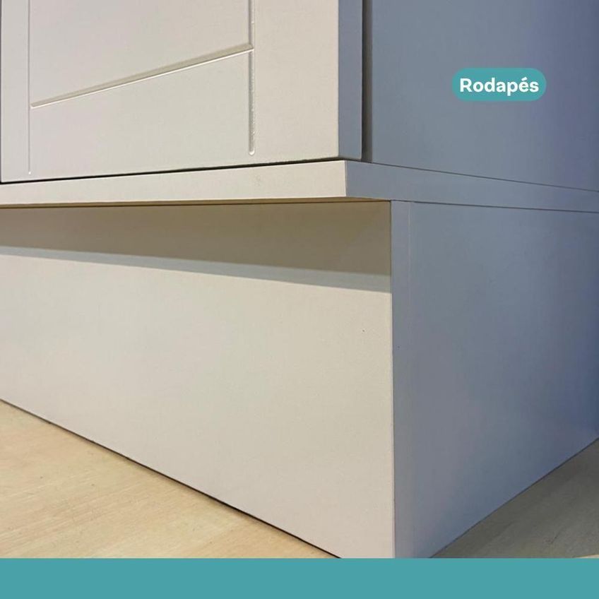 Cozinha Completa Com Balcão Milla Meadow 10 Portas 3 Gavetas MDF Branco Móveis Carraro - imagem 4