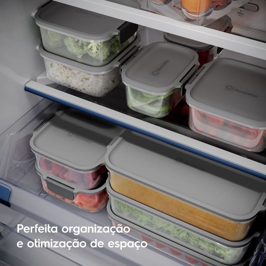 Kit Potes Herméticos Electrolux 4 Peças Empilháveis Modulares Cinza - imagem 3