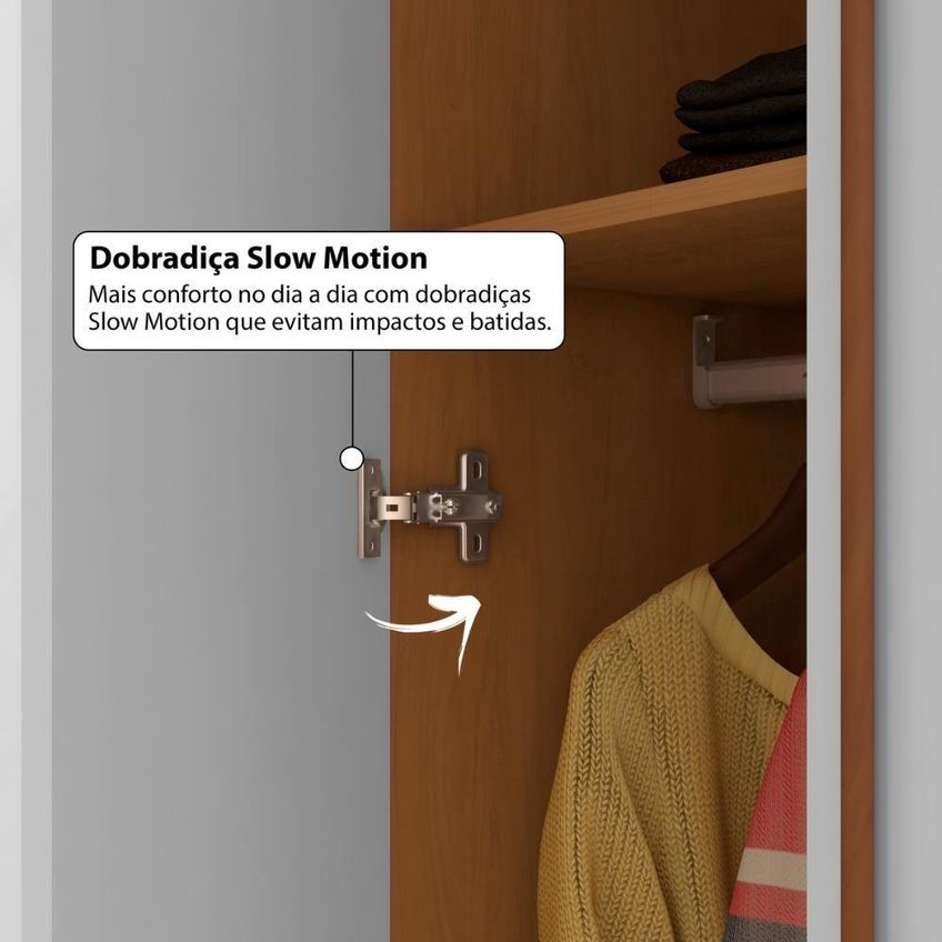 Guarda Roupa Casal Modulado Crrui-grp119 8 Portas 6 Gavetas Madeirado-cinza Multimóveis - imagem 4