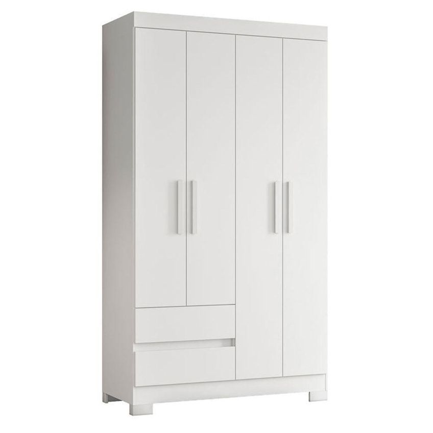 Berço Com Guarda Roupa Mini Americano Cama Star Olimpia Mdp E Mdf Branco 132cm Albatroz Móveis - imagem 4