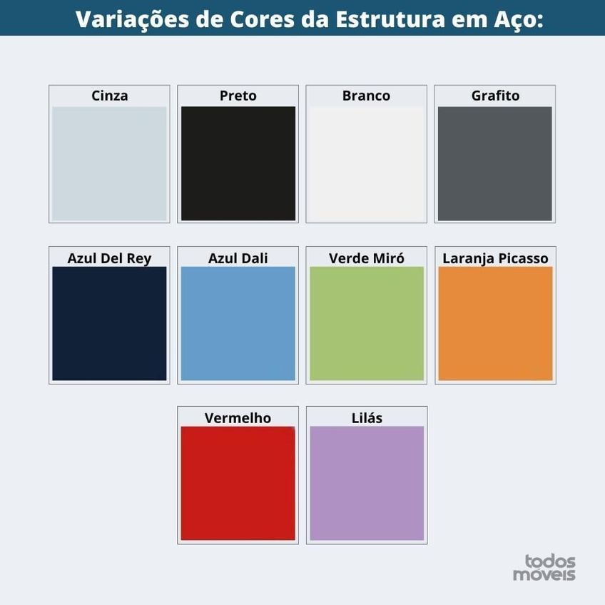 Mesa De Trabalho Retangular P25 Tub Contemporânea Sem Gavetas 170cm Bege Lilás Pandin Móveis - imagem 4
