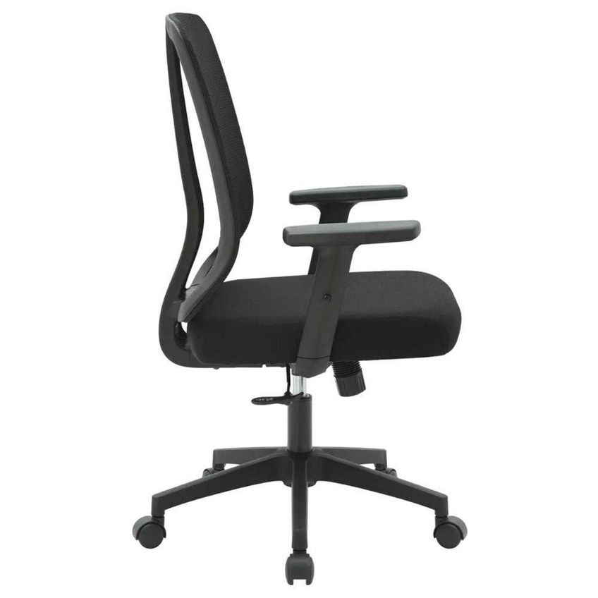 Cadeira Escritório NR-17 Montana Diretor Polipropileno Tela Mesh Encosto Reclinável Preta Base Nylon - imagem 2