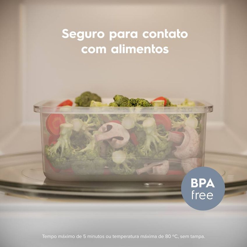 Kit Marmiteira Electrolux Lunch Box Plástico Cinza Resistente - imagem 3