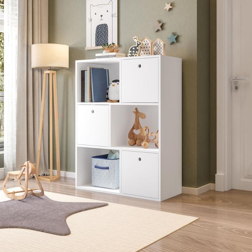 Nicho Organizador Estante Infantil Crui-nio001 3 Caixas 96cm Branco Multimóveis - imagem 3