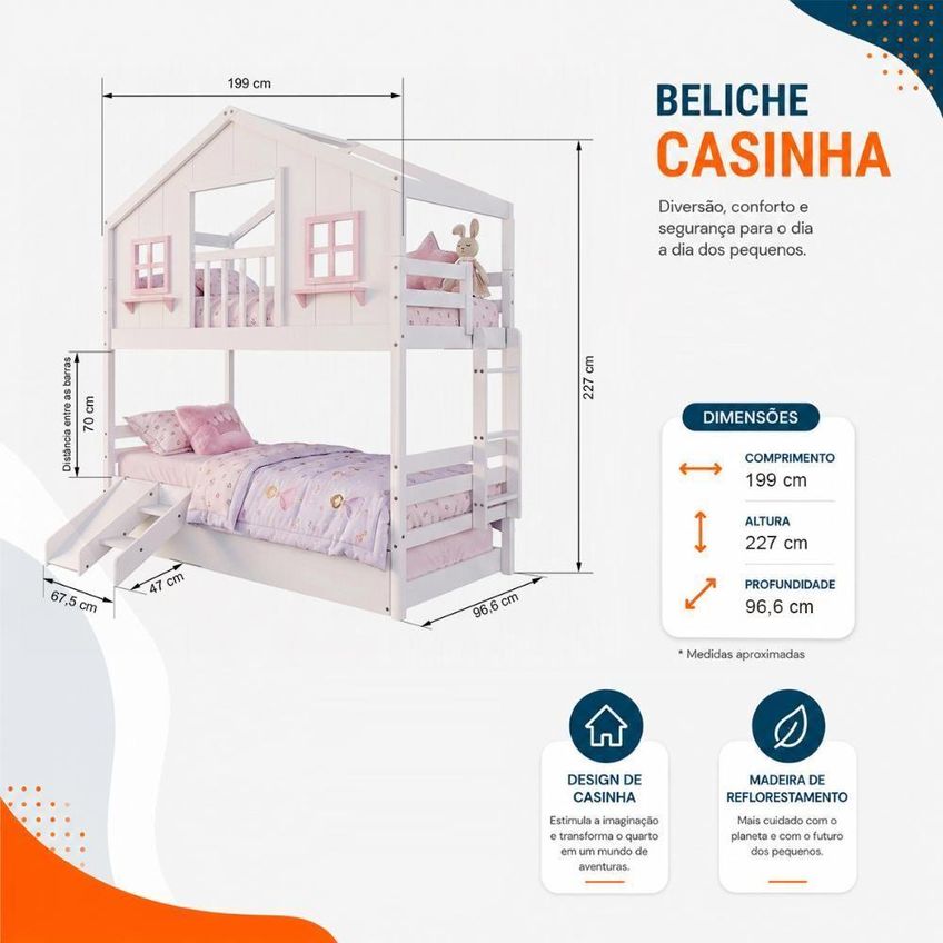 Treliche Casinha Dos Sonhos Com Varanda Madeira Maciça Branco Rosa Housin - imagem 4