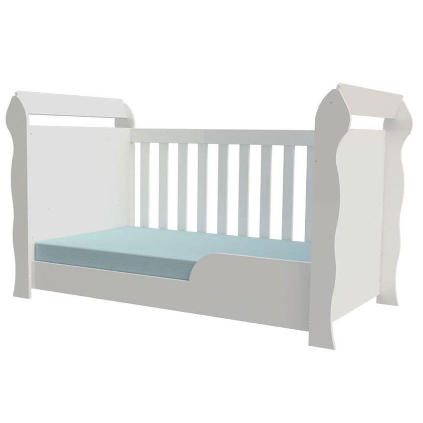 Kit Quarto De Bebê Com Berço Americano Lara E Guarda Roupa Infantil Vittoria 6 Portas 2 Gavetas Mdf - imagem 3