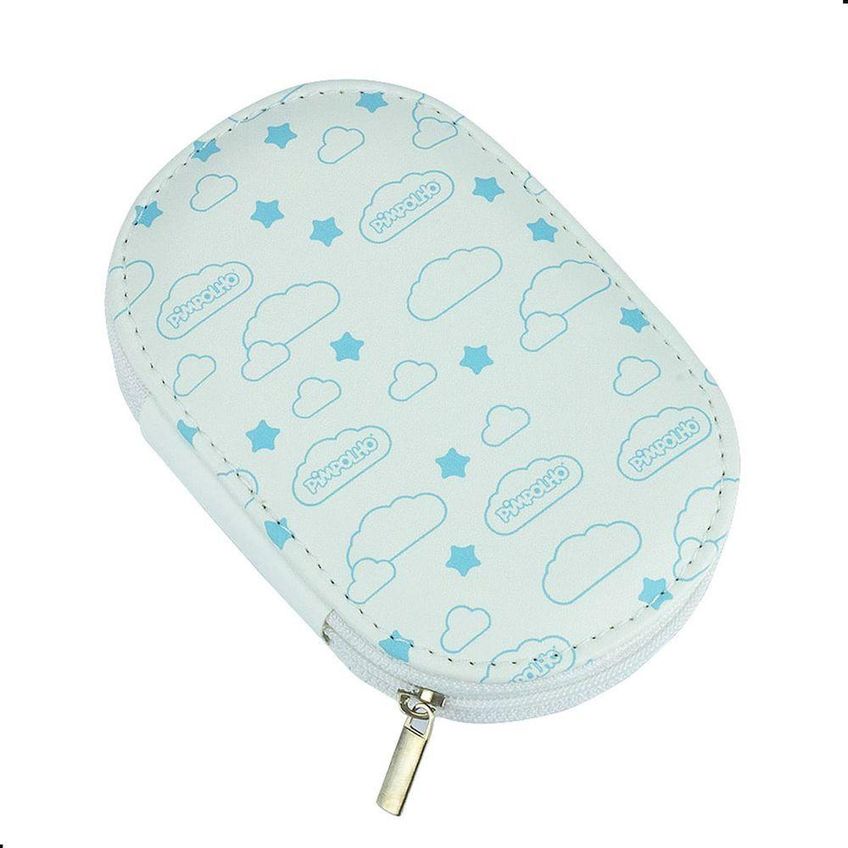 Kit Manicure Para Bebê Cortador De Unha Com Lixa Em Estojo Azul Pimpolho Único - imagem 3
