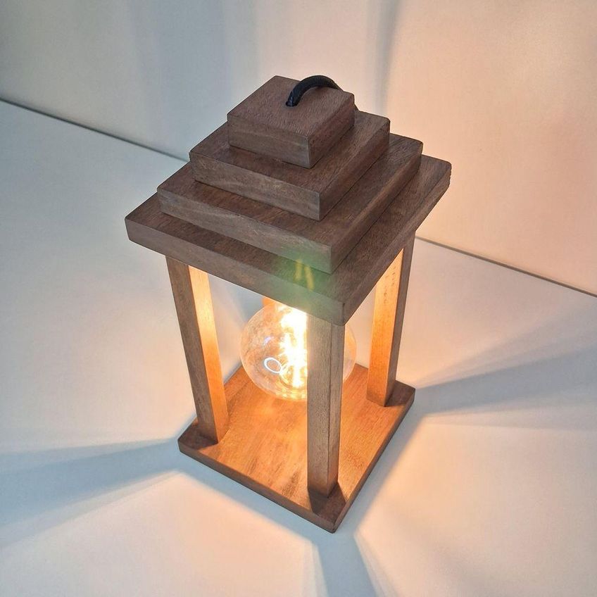 Luminária De Mesa Japonesa Luz Meditação Rústica Feito À Mão Bivolt - imagem 3