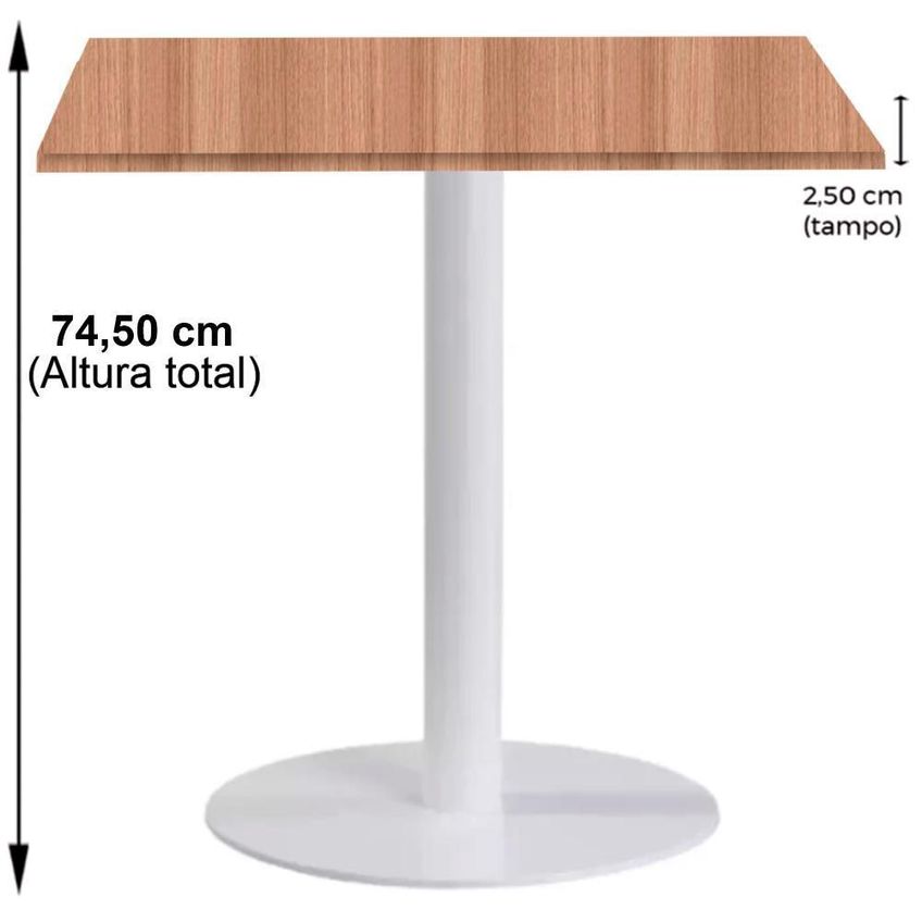 Mesa De Jantar Pisa Beta 2 Lugares Redonda Mdp Branco Bege Fratini - imagem 4