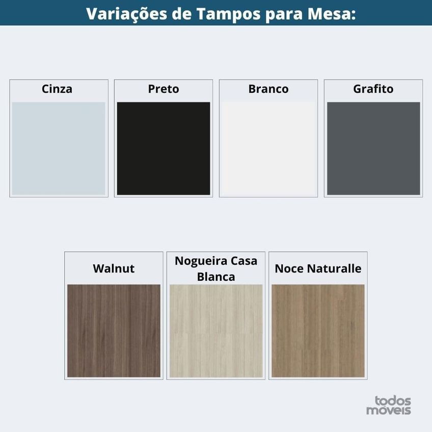 Mesa De Trabalho Para Escritório Retangular P25 Tub Contemporânea 170cm Bege Pandin Móveis - imagem 4