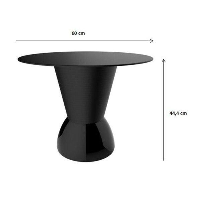 Mesa Lateral Nick Redonda Plástico 60cm Cinza I'm In Home - imagem 4
