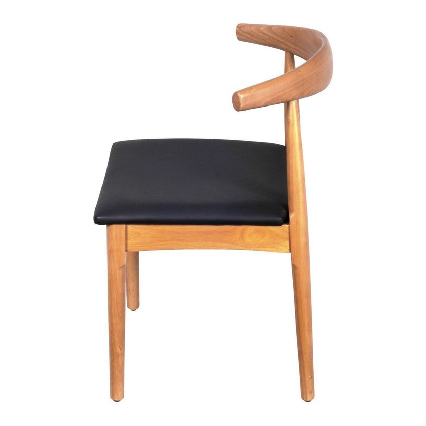 Cadeira Para Sala De Jantar Em Madeira Elbow Marrom/preto - imagem 3