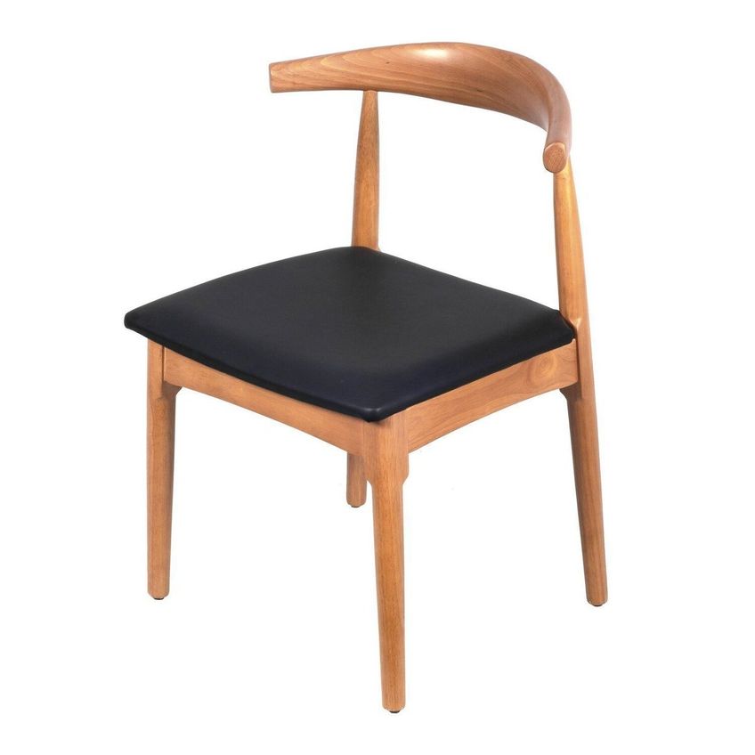 Cadeira Para Sala De Jantar Em Madeira Elbow Marrom/preto - imagem 4