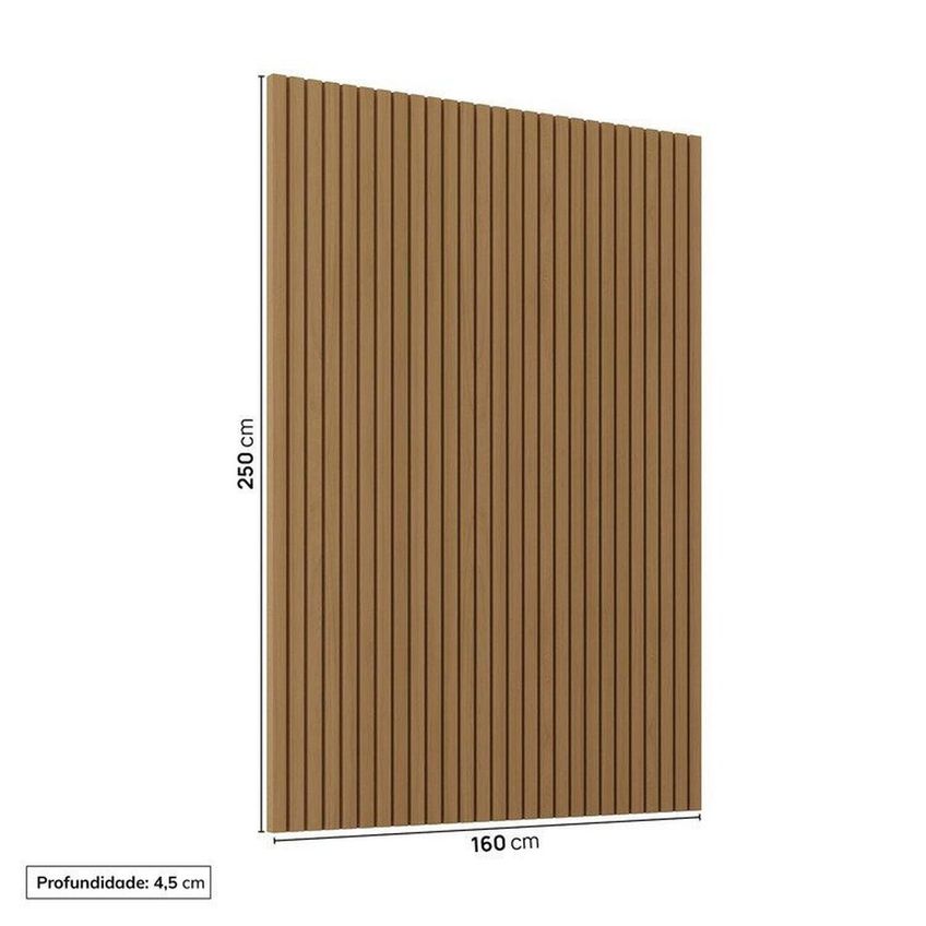 Rack Com Painel Ripado Tv Até 60 Polegadas 160cmx250cm Aruá Cabecasa Madeiraoriginals Marrom/jatob Jatoba - imagem 4
