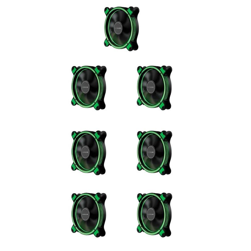 Gabinete Gamer Aquario Clarity Preto + 7 Fan Led Cor Verde - imagem 5
