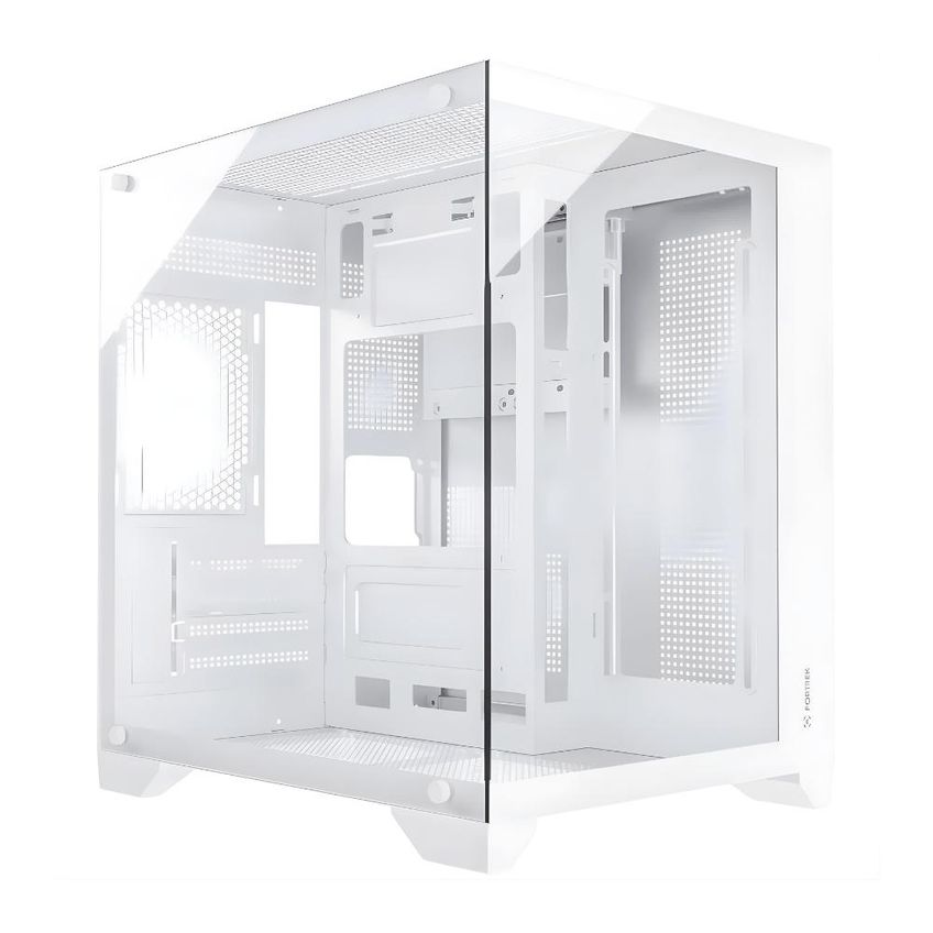 Gabinete Gamer Aquario Clarity Branco + 7 Fan Led Vermelho - imagem 3