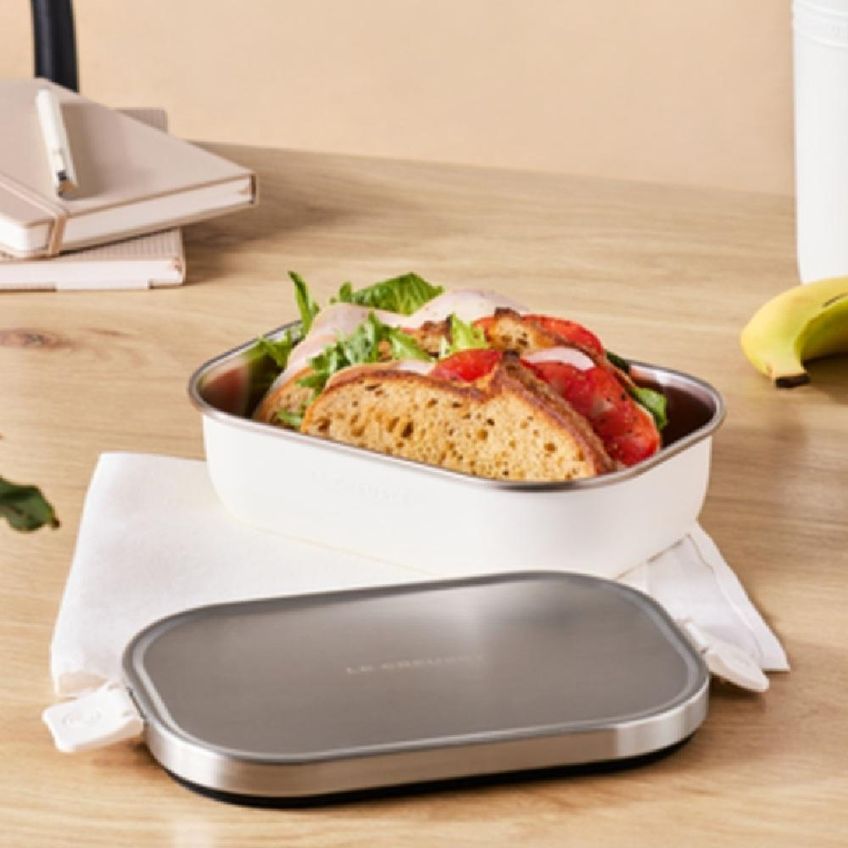 Lancheira Hermética Le Creuset On The Go 900ml Em Aço Inox Cotton 41069904310001 - imagem 4