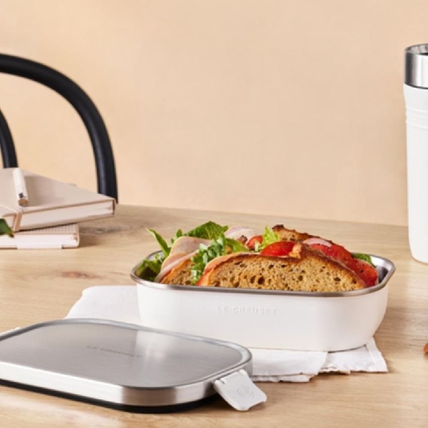 Lancheira Hermética Le Creuset On The Go 900ml Em Aço Inox Cotton 41069904310001 - imagem 5