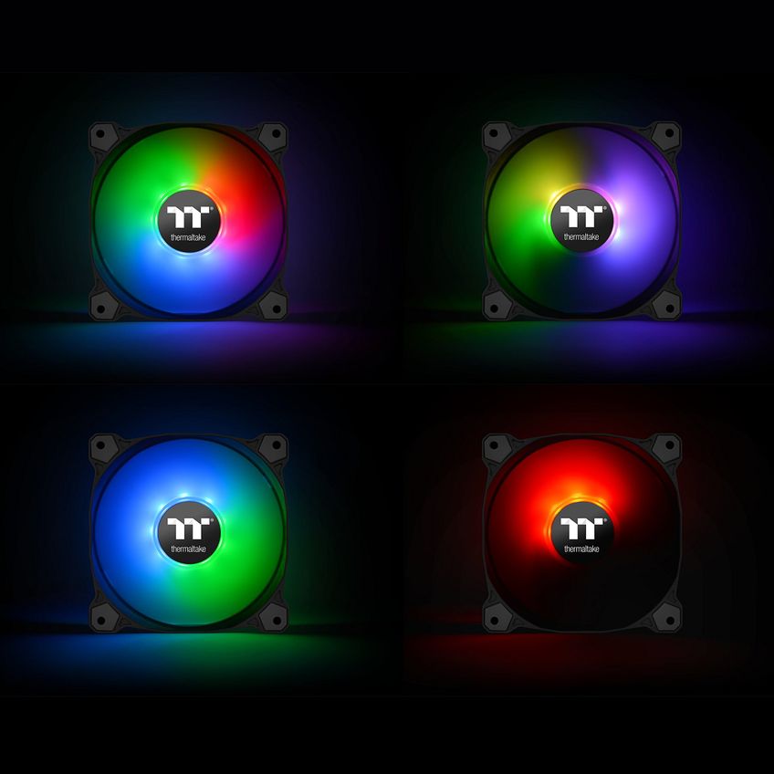 Ventoinha Para Gabinete Thermaltake 120 mm Rgb Pwm - Pacote Com 3 Unidades - imagem 4