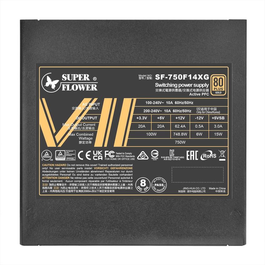 Fonte De Alimentação Super Flower 1300w Atx 3.1 Pcie 5.1 Preta - imagem 3