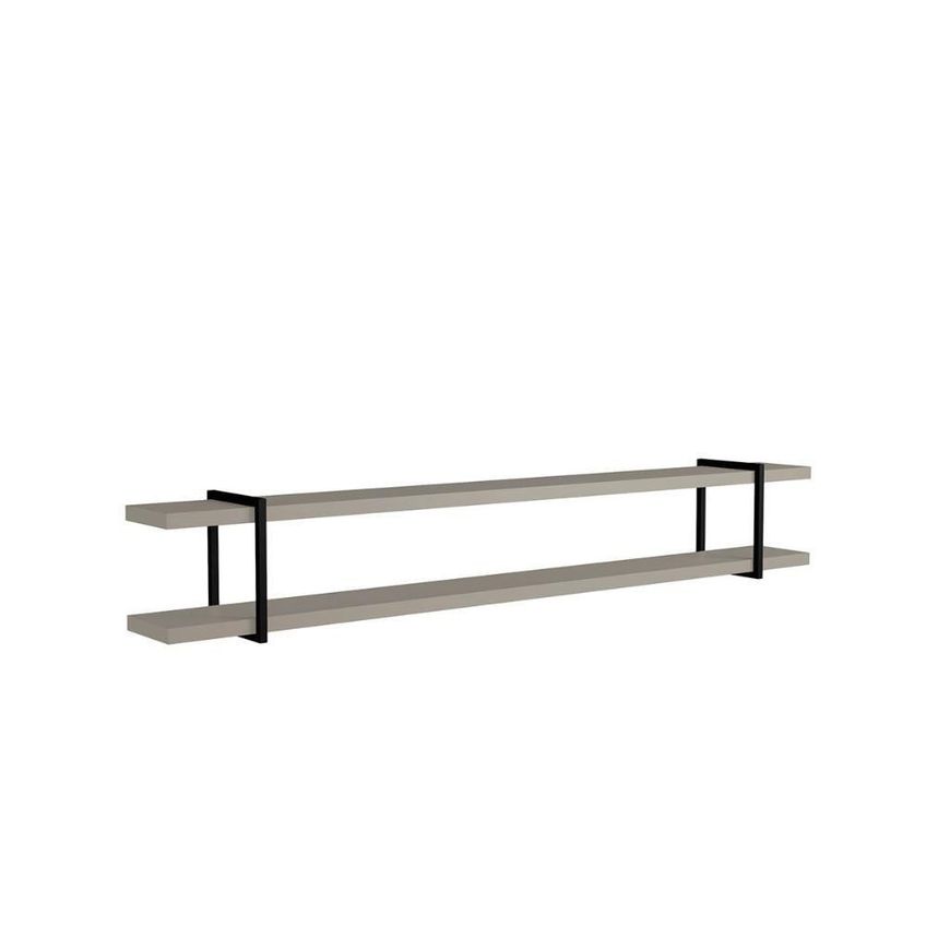 Prateleira Suspensa Multiuso Smart MDF e Metal Grigio com Preto Casa Lar Shop - imagem 3